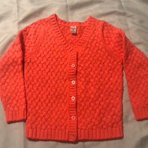 Neon orange knot sweater